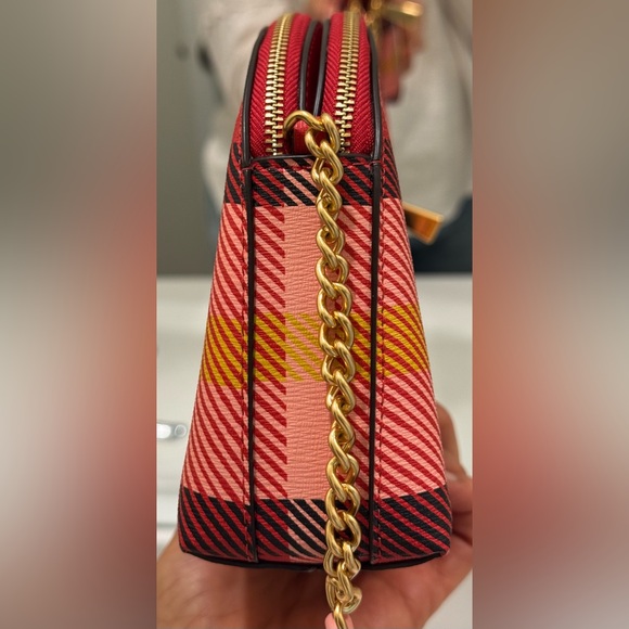 Kate Spade Morgan Museum Plaid Dome Crossbody with dust bag NWOT - Picture 10 of 14